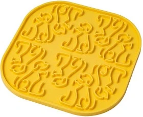 Fiboo Lollipopp slickmatta i gult för hund