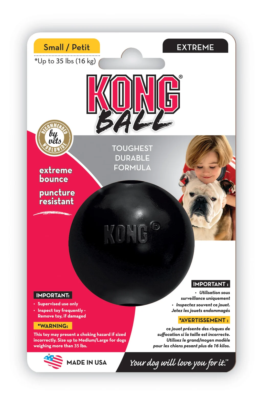 KONG Ball Extreme svart gummiboll för hund