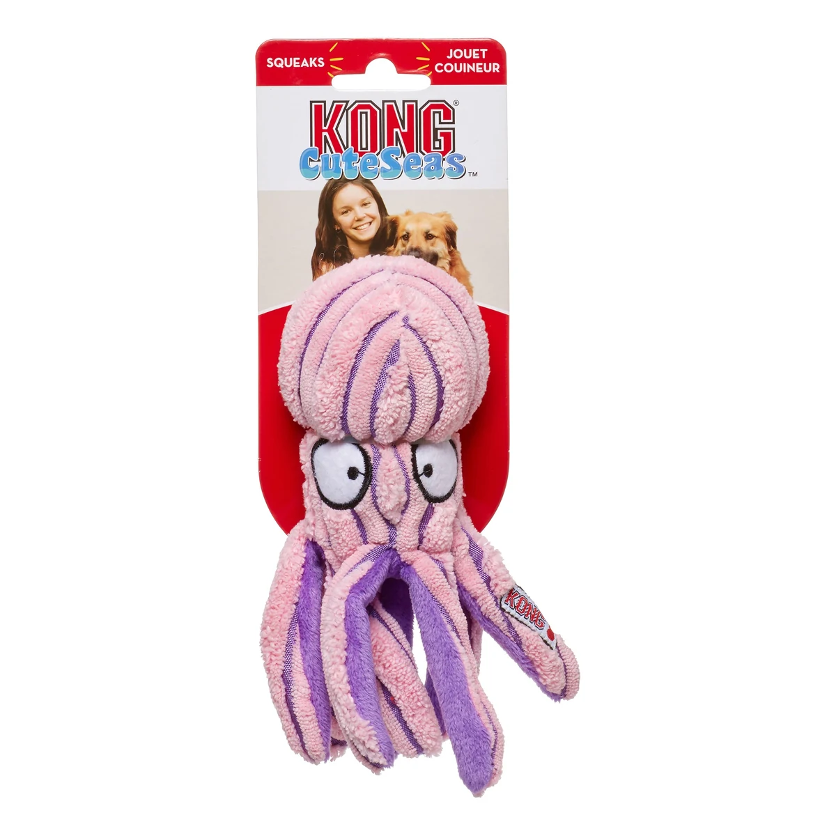 KONG CuteSeas Octopus Rosa S i mjuk manchester
