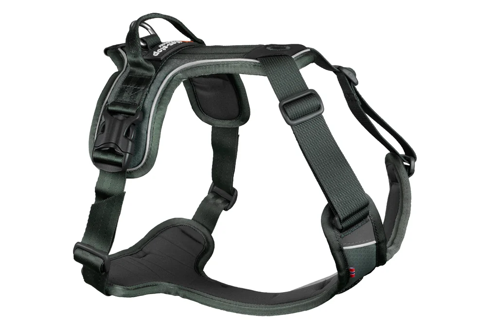 Non-stop dogwear Ramble hundsele i grönt med handtag