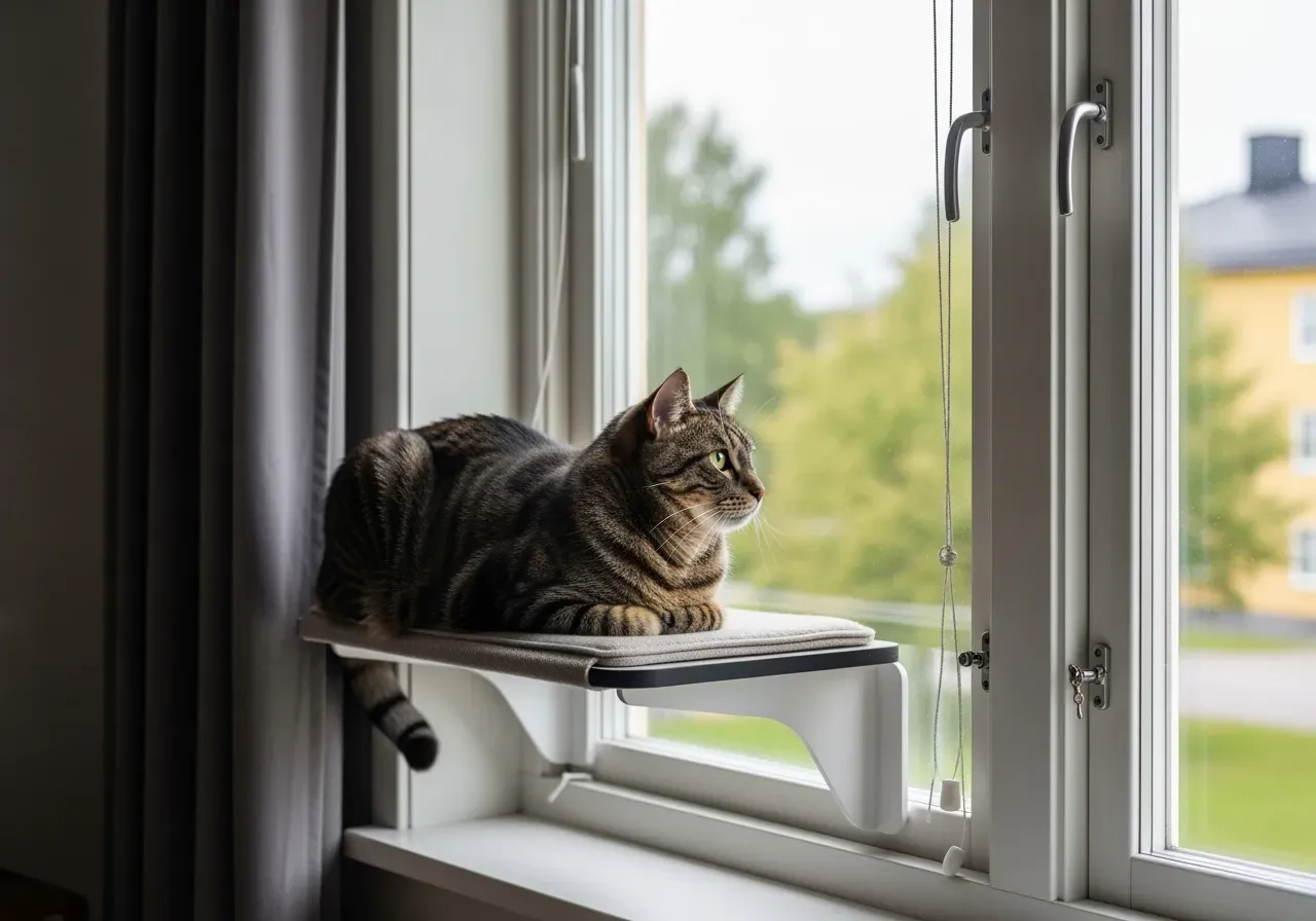 Rosa stickad hundtröja på hund