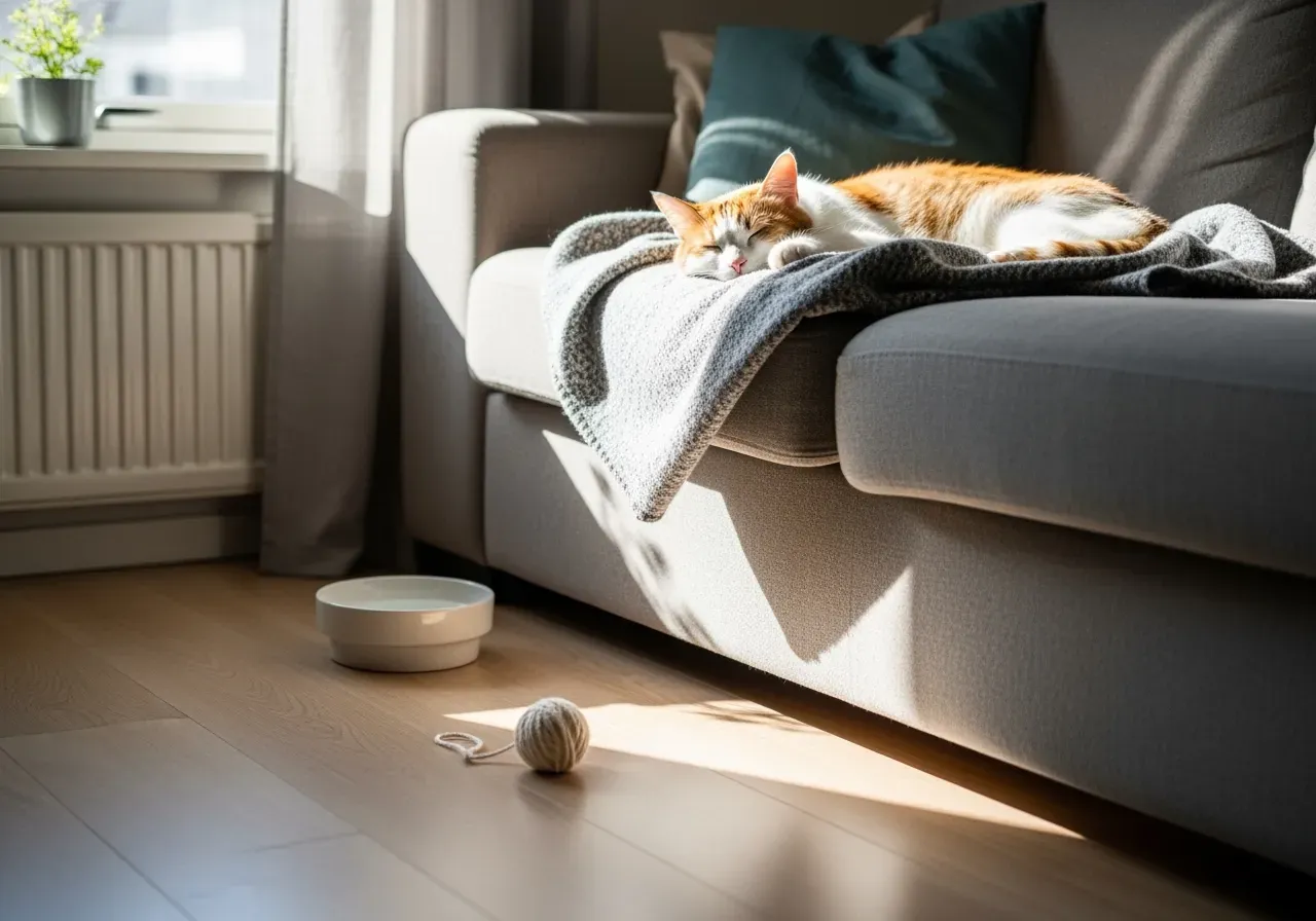 Pusselleksaker och hjärngympa för katt