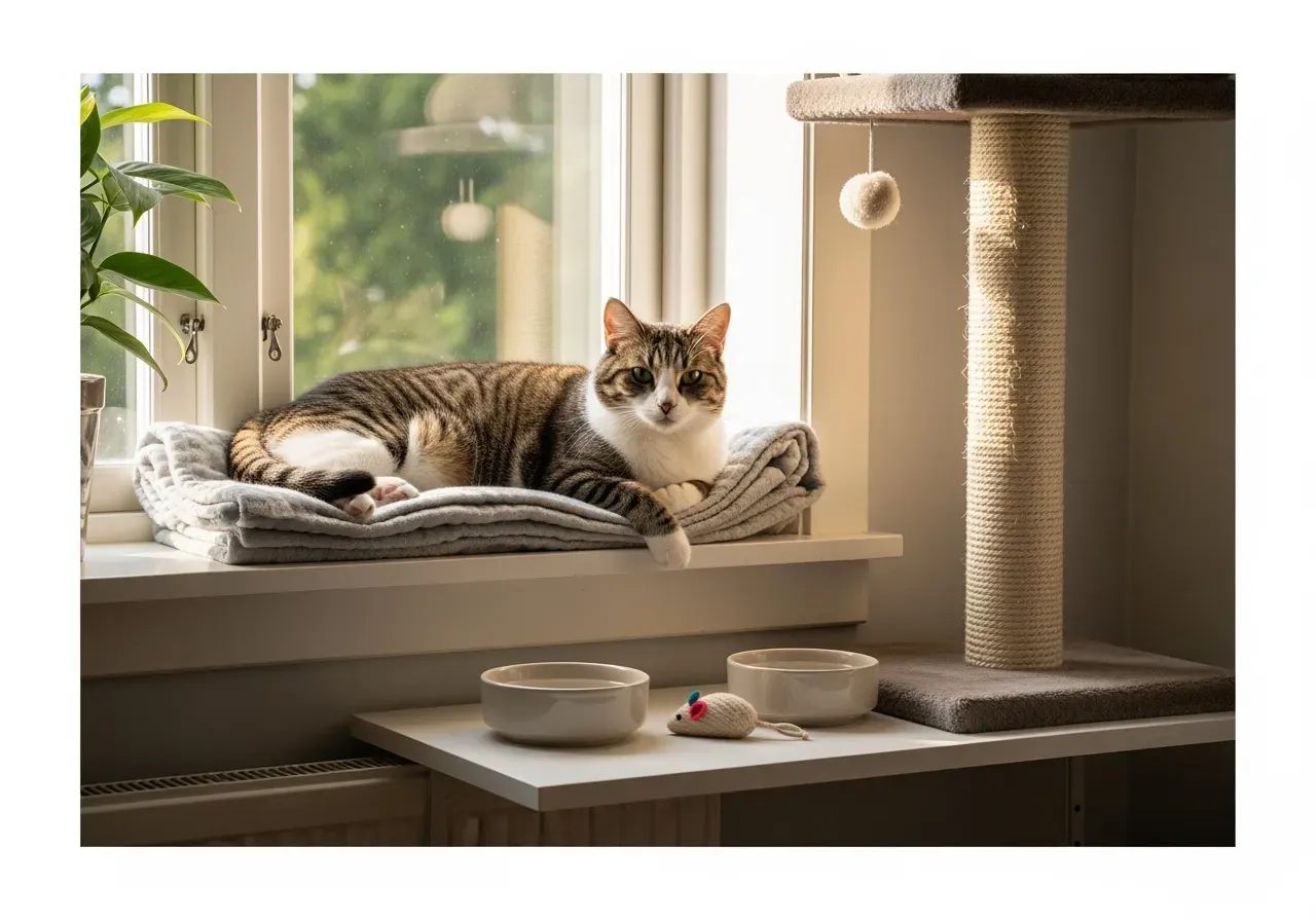 Temaleksaker för katt med motiv