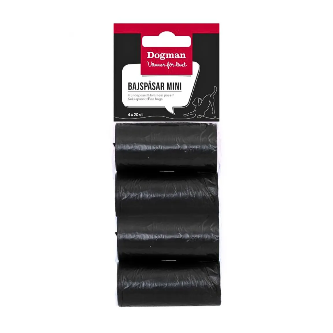 Bajspåsar - mini 4x20p Svart