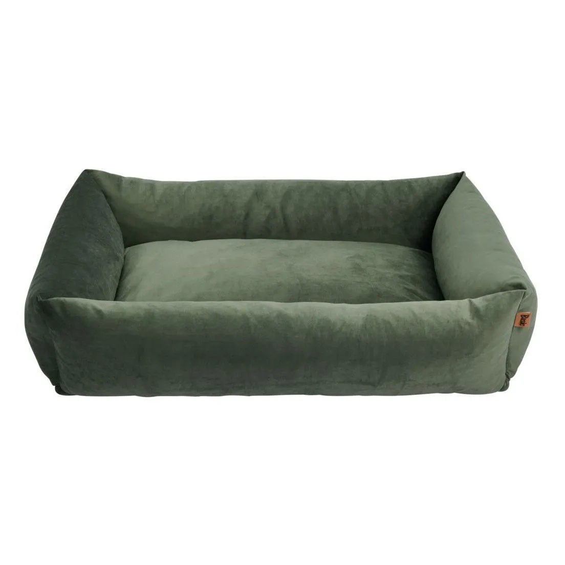 Basic WellB Velvet Ortopedisk Hundbädd/Kattbädd Grön