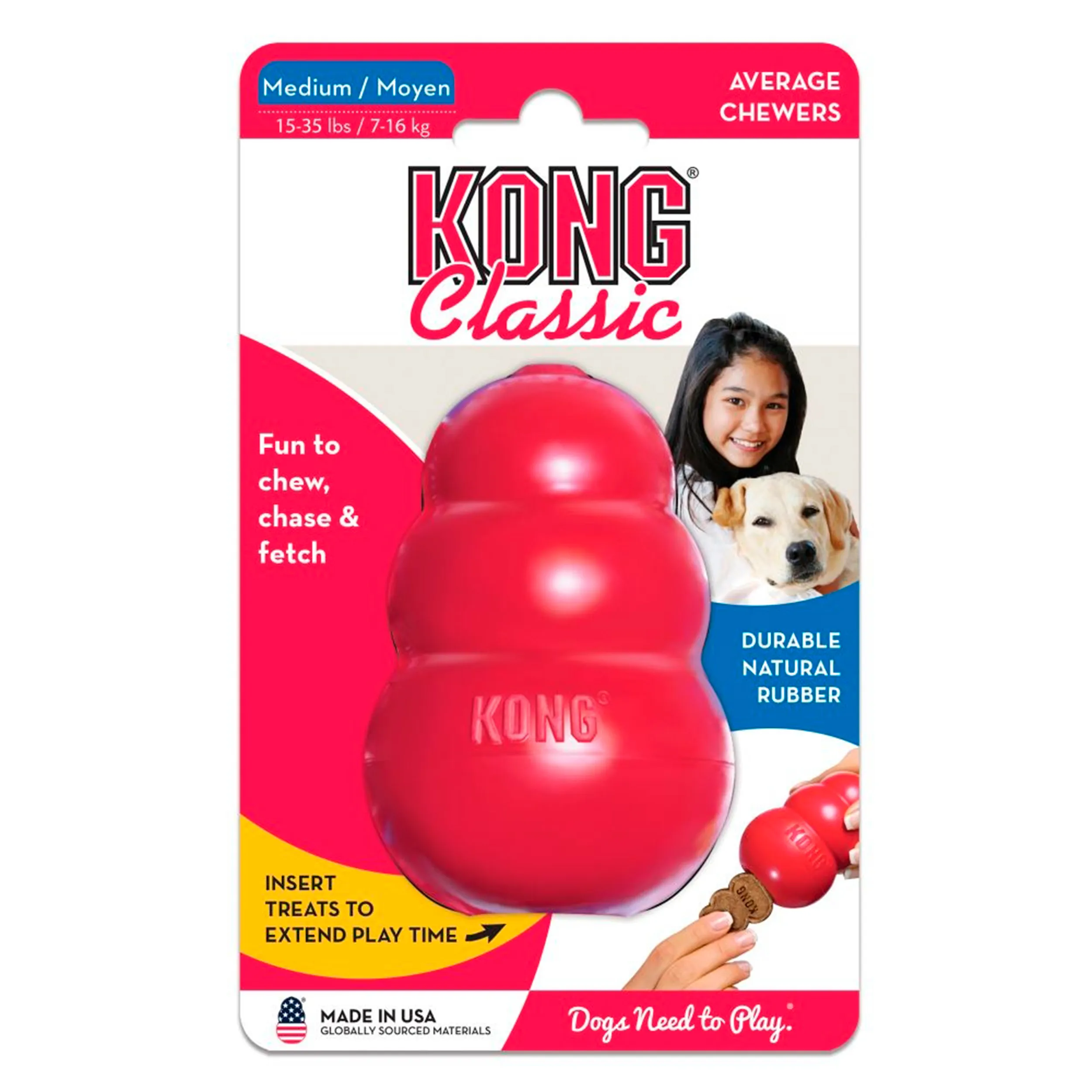 Classic Aktiveringsleksak För Hund Röd
