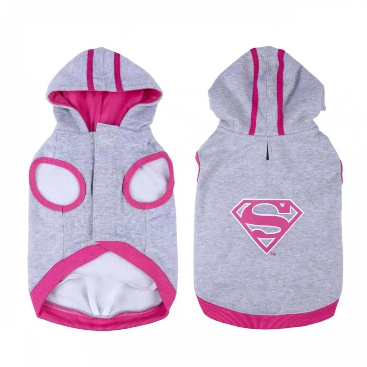 For FAN Pets Supergirl Hundtröja Grå & Rosa