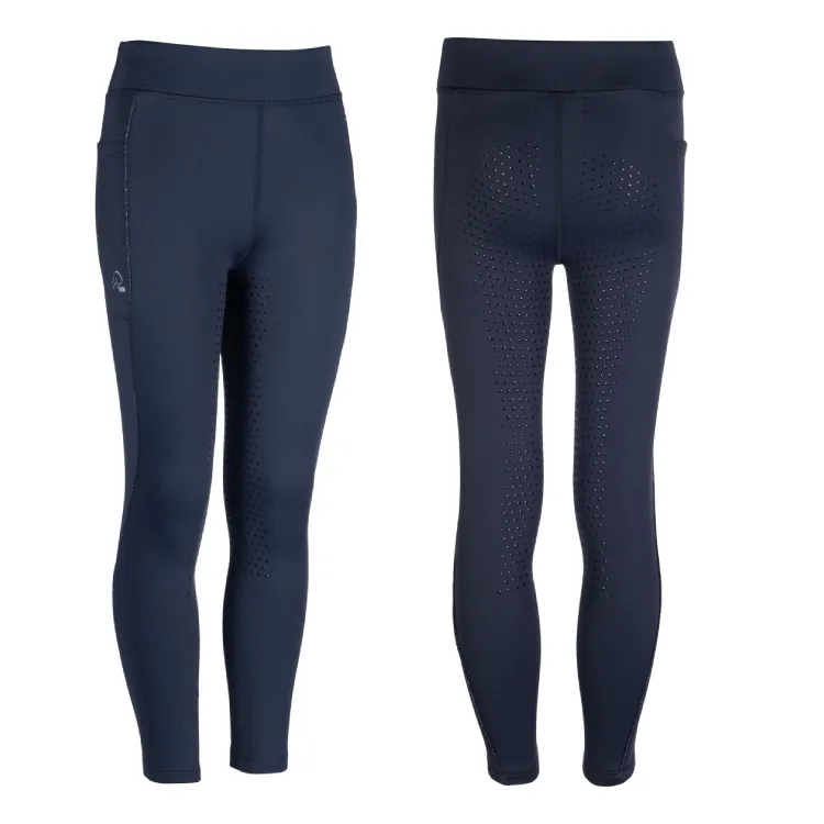 HKM Ridtights Alice Kids Helskodda Silikon Barnstorlekar - Marin - Barn
