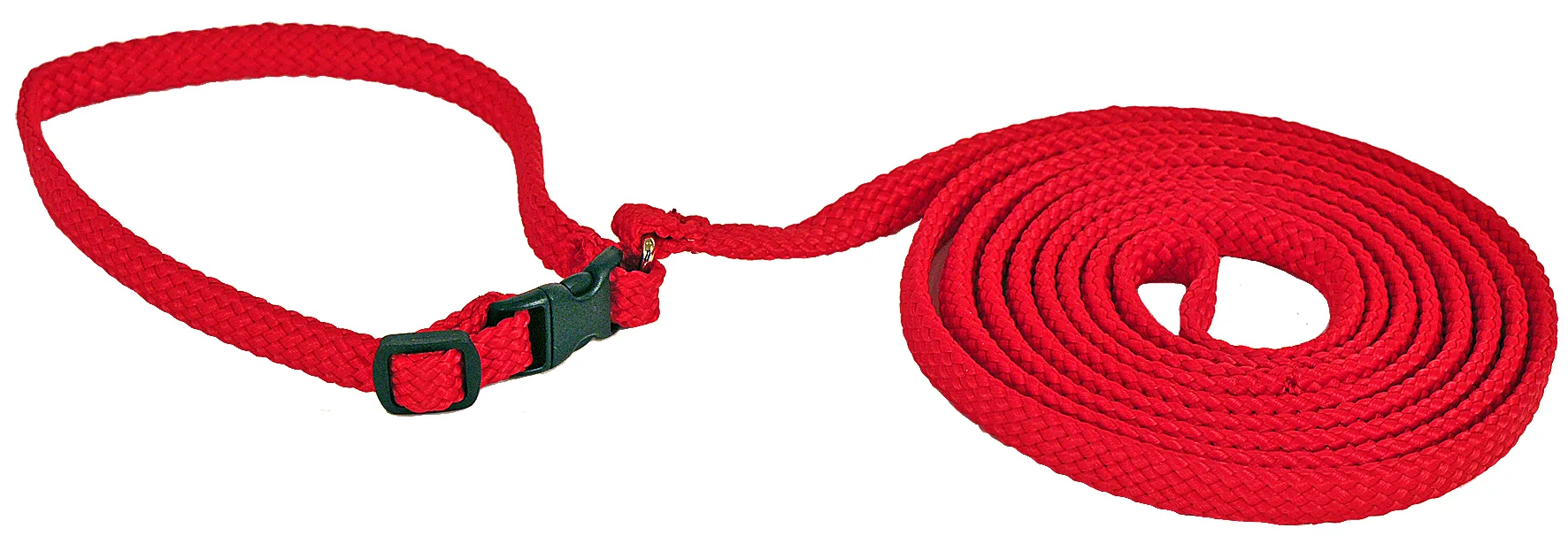 Hundhalsband+hundkoppel Röd
