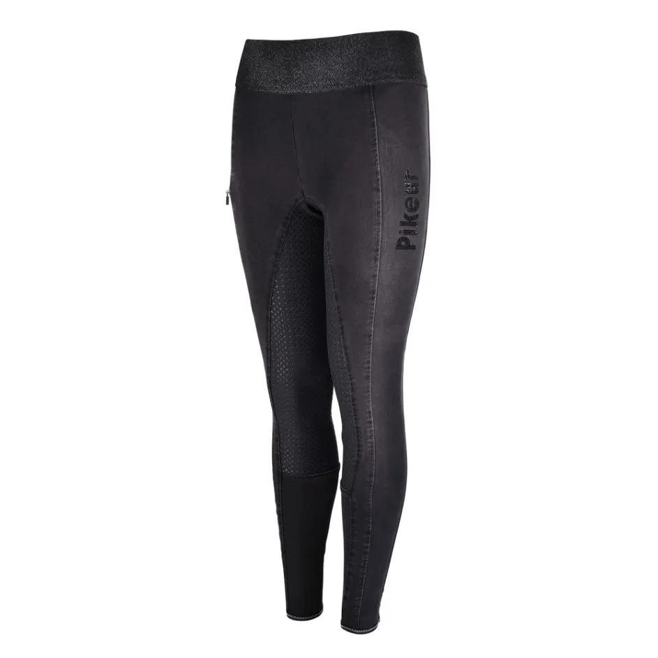 Pikeur Iona Jeans Ridtights Helskodda Barnstorlekar - svart