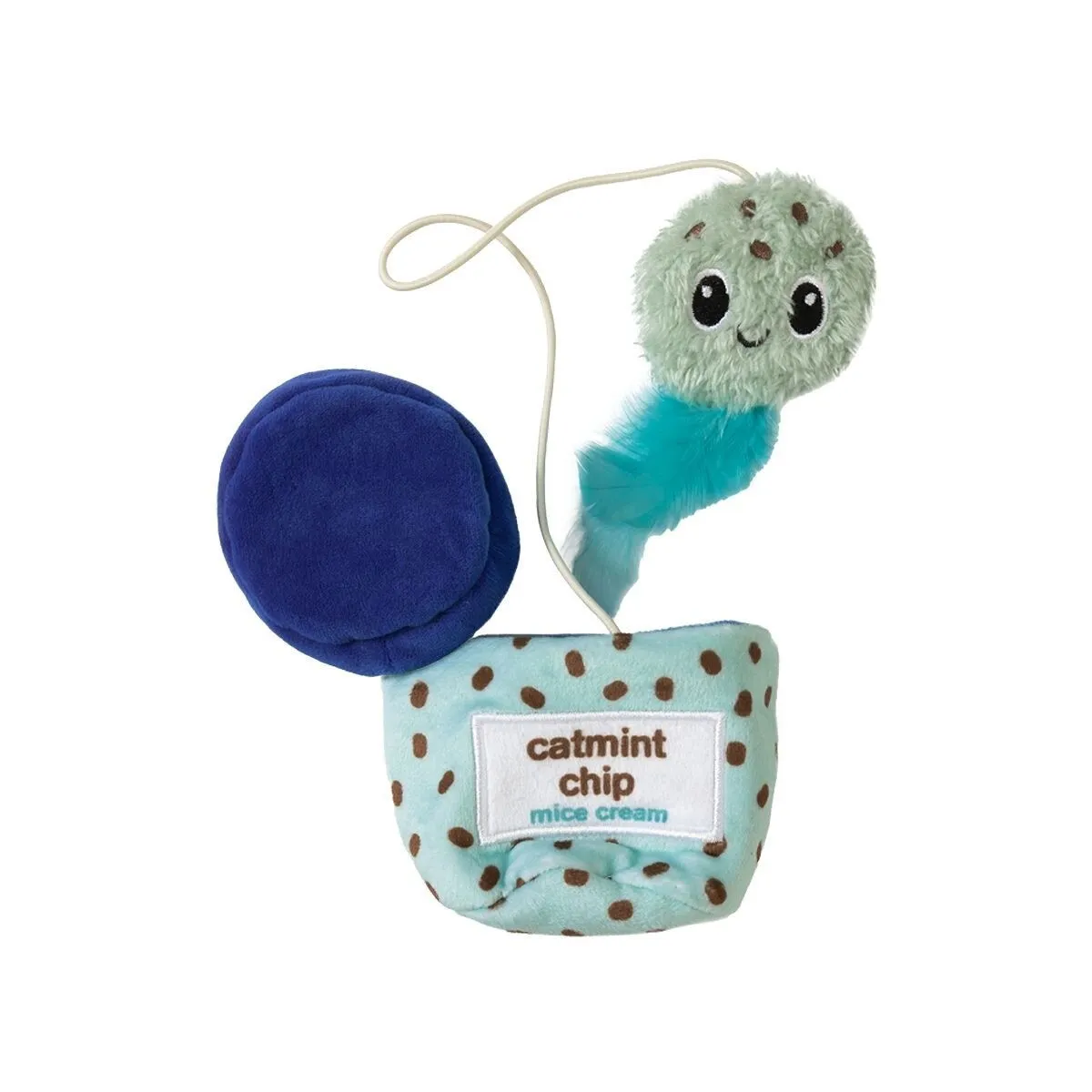 Quirky Kitty Hide-a-Toy Kattleksak Glasskula med Kattmynta