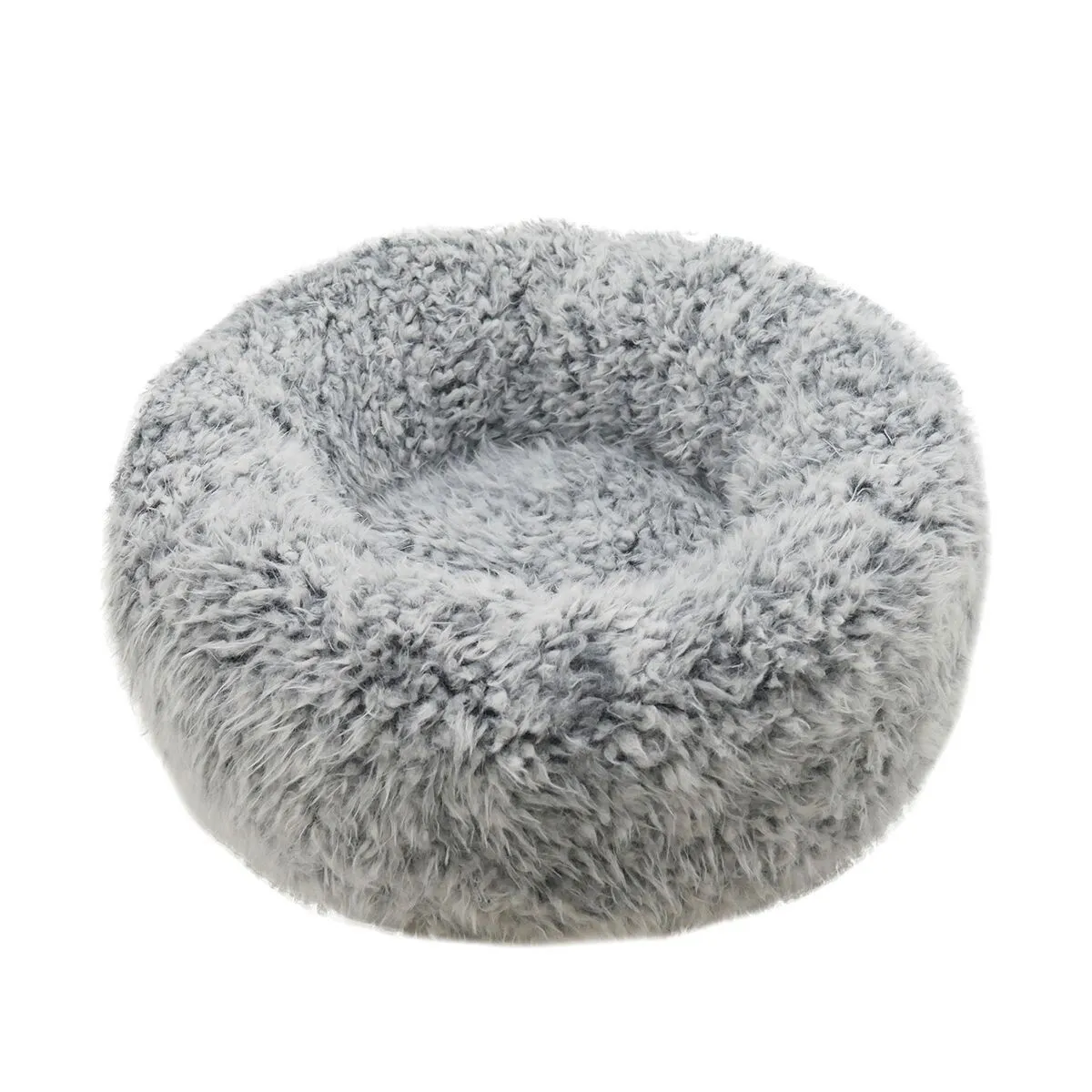 Rosewood Rund Fluffig Hundbädd /Kattbädd Grå