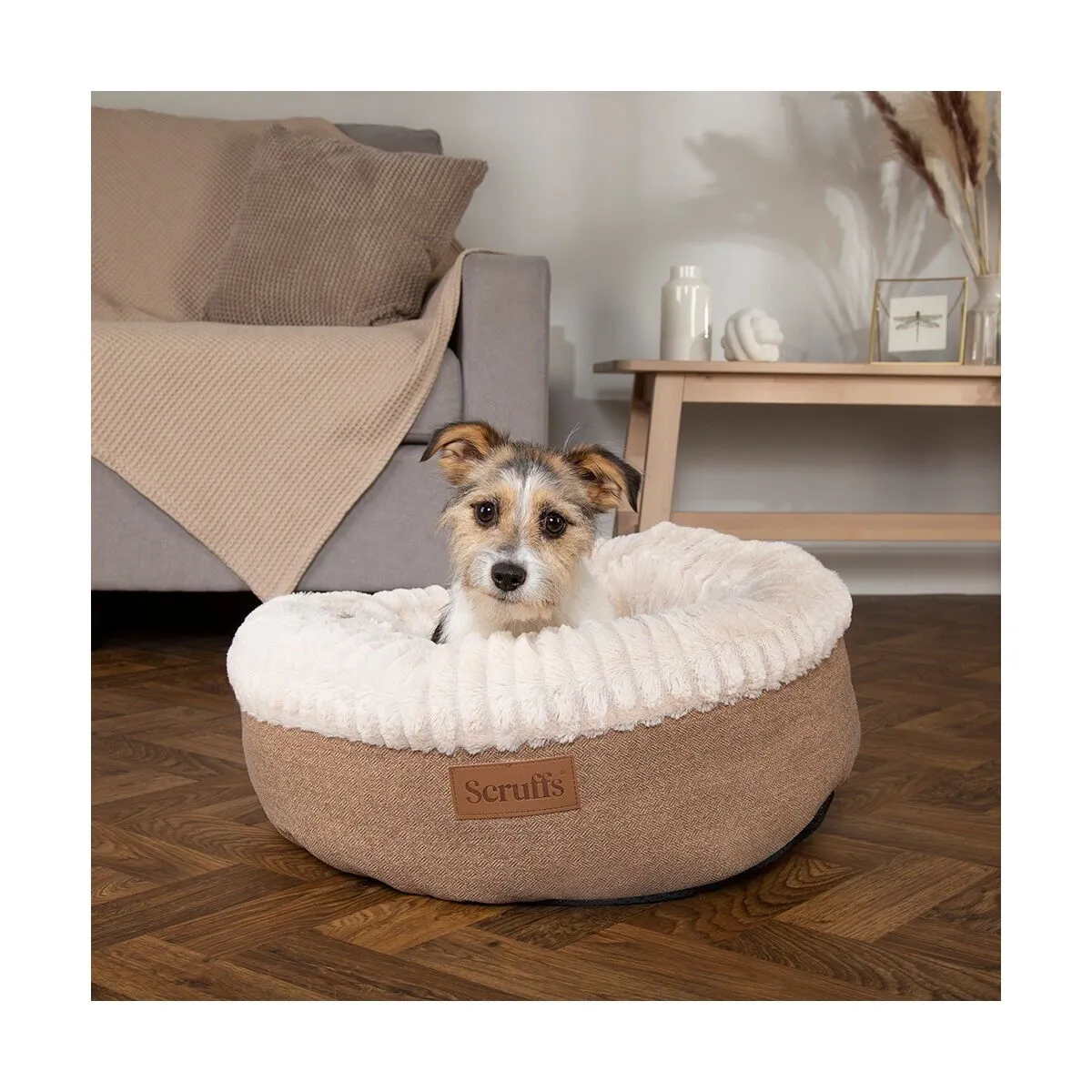 Scruffs Ellen Donut Hundsäng Beige