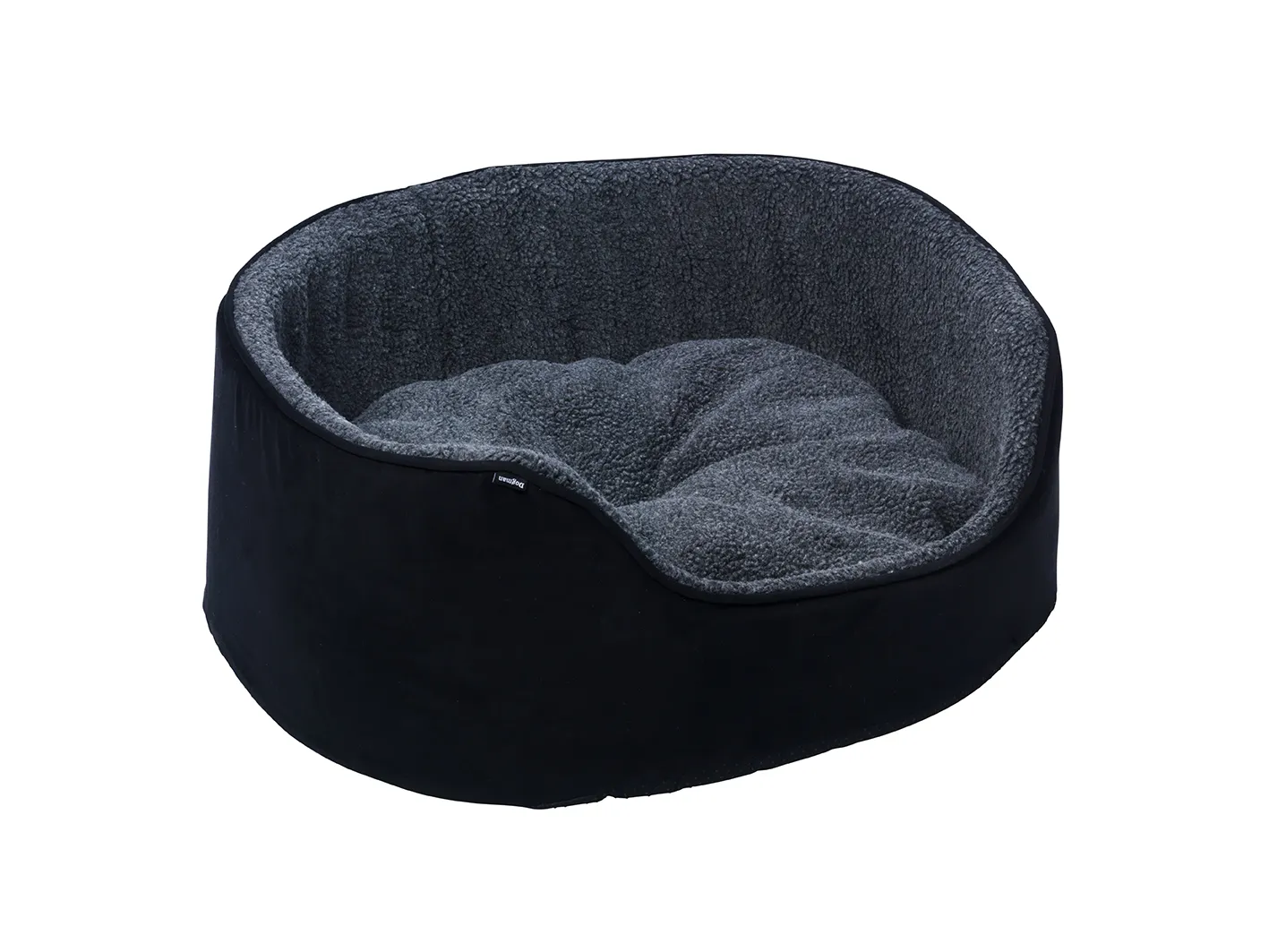 Sherpa Hundbädd Med Hög Kant Svart