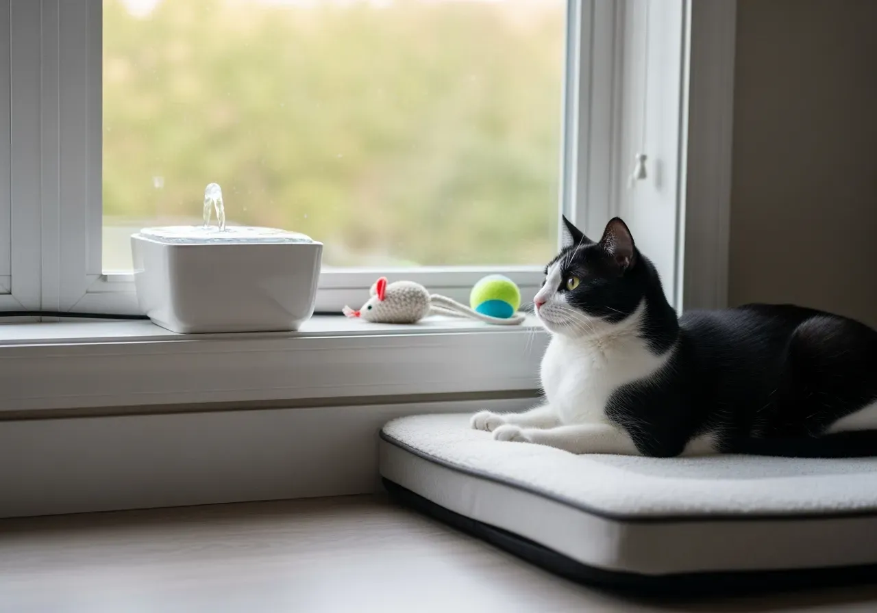 Skonsam rengöring av kattens ansikte